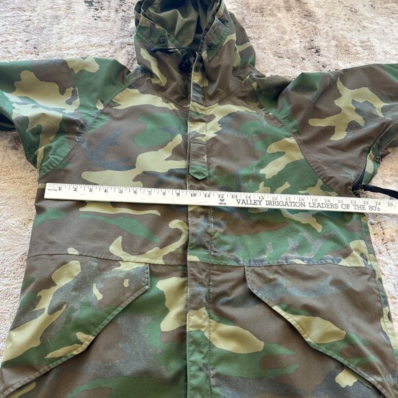 Equa Industries Camo Parka Cold Weather Nylon Hood Woodland Military Medium Long - Picture 7 of 16